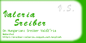 valeria sreiber business card